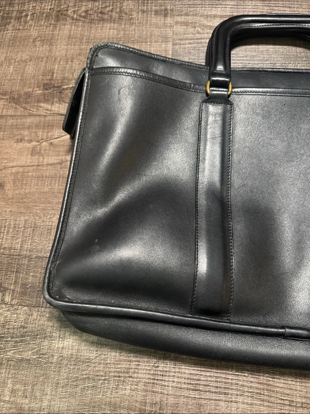 Vintage Coach Black Embassy Leather Briefcase
